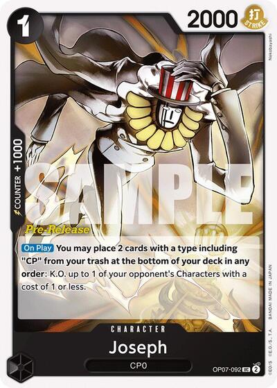 Joseph #OP07-092 500 Years in the Future Pre-Release Cards