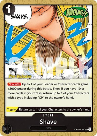 Shave #OP07-094 500 Years in the Future Pre-Release Cards