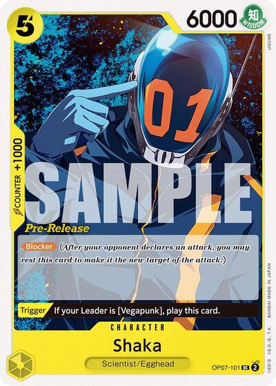 Shaka #OP07-101 500 Years in the Future Pre-Release Cards