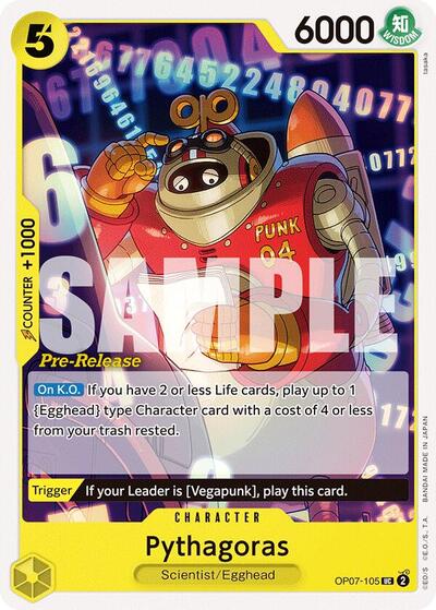 Pythagoras #OP07-105 500 Years in the Future Pre-Release Cards