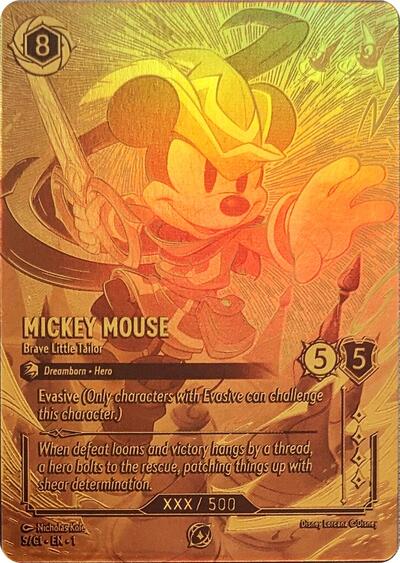 Mickey Mouse - Brave Little Tailor (Serial Numbered) #5 Disney Lorcana Promo Cards