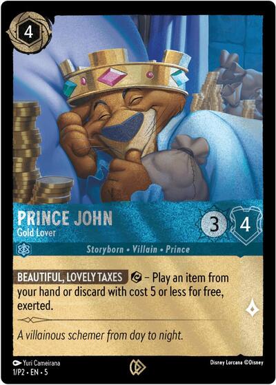 Prince John - Gold Lover #1 Disney Lorcana Promo Cards