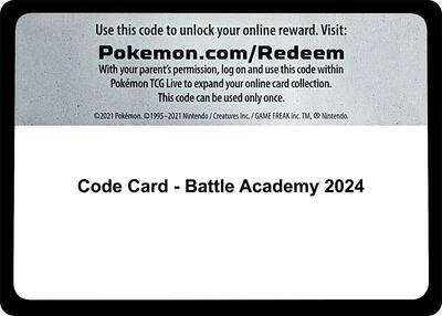 Code Card - Battle Academy 2024 #promo Battle Academy 2024
