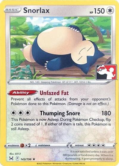 Snorlax Prize Pack Series Cards #143