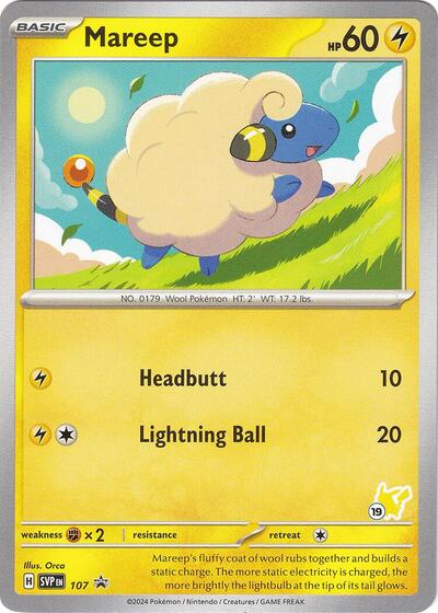Mareep - Pikachu 19 #107 Battle Academy 2024