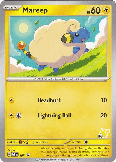 Mareep - Pikachu 45 #107 Battle Academy 2024