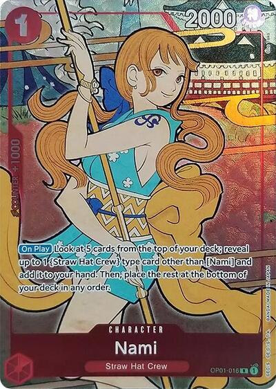 Nami (English Version 1st Anniversary Set) #OP01-016 One Piece Promotion Cards