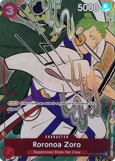 Roronoa Zoro (English Version 1st Anniversary Set) #OP01-025 One Piece Promotion Cards