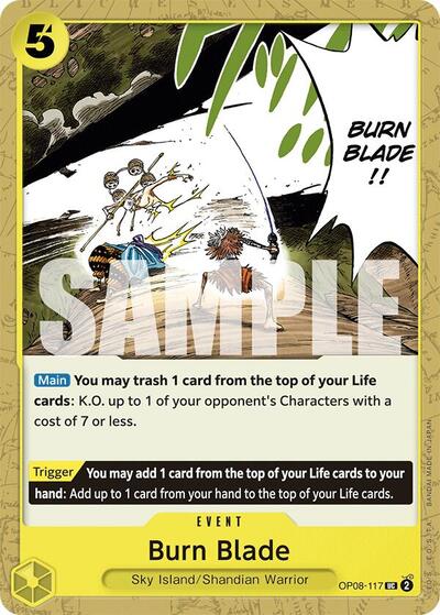 Burn Blade #OP08-117 Two Legends