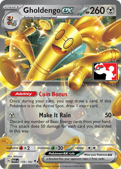Gholdengo ex #139 Prize Pack Series Cards