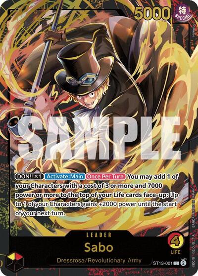 Sabo (Premium Card Collection -Leader Collection-) #ST13-001 One Piece Promotion Cards