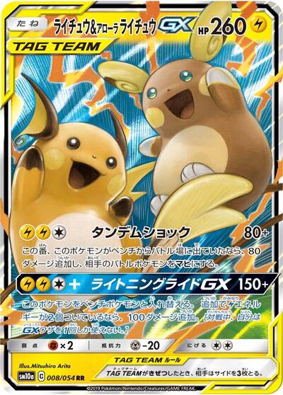 Raichu & Alolan Raichu GX #8 GG End (Japanese)