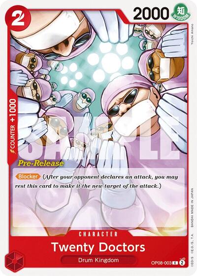 Twenty Doctors #OP08-003 Two Legends Pre-Release Cards