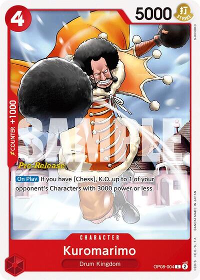 Kuromarimo #OP08-004 Two Legends Pre-Release Cards