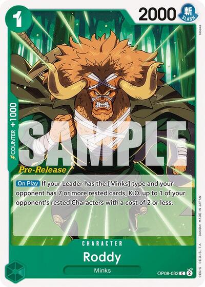 Roddy #OP08-033 Two Legends Pre-Release Cards