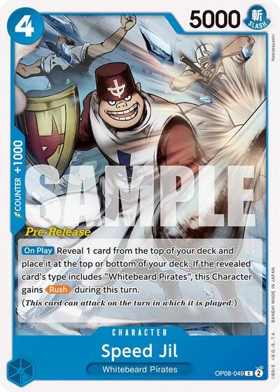 Speed Jil #OP08-049 Two Legends Pre-Release Cards