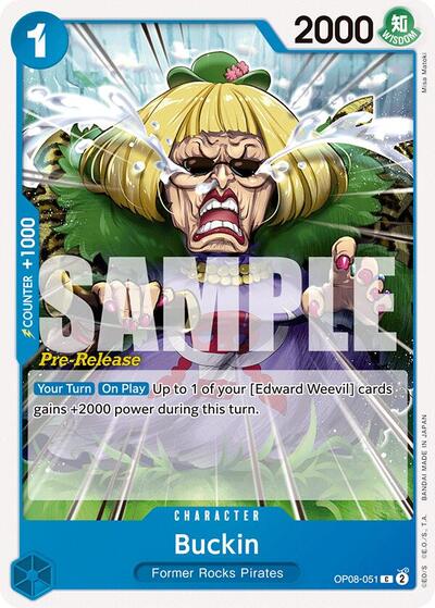 Buckin #OP08-051 Two Legends Pre-Release Cards
