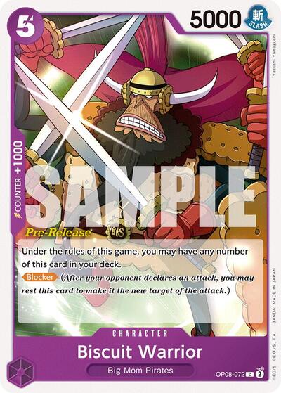 Biscuit Warrior #OP08-072 Two Legends Pre-Release Cards
