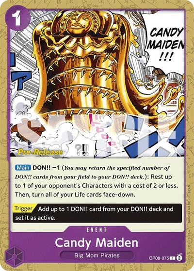 Candy Maiden #OP08-075 Two Legends Pre-Release Cards