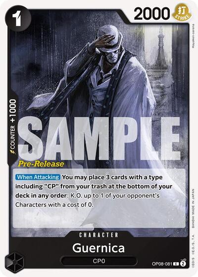 Guernica #OP08-081 Two Legends Pre-Release Cards