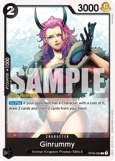Ginrummy #OP08-086 Two Legends Pre-Release Cards