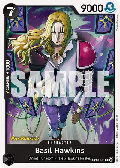 Basil Hawkins #OP08-089 Two Legends Pre-Release Cards
