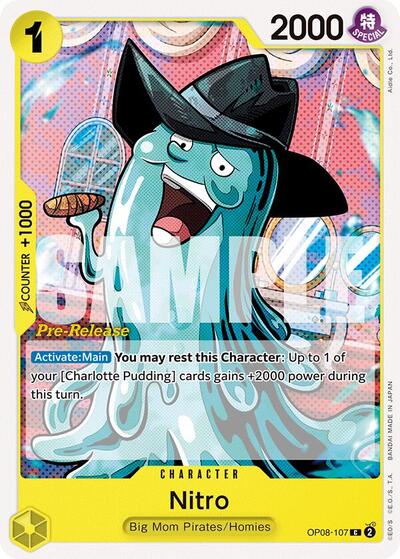 Nitro #OP08-107 Two Legends Pre-Release Cards