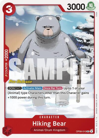 Hiking Bear #OP08-010 Two Legends Pre-Release Cards