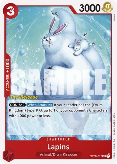 Lapins #OP08-012 Two Legends Pre-Release Cards