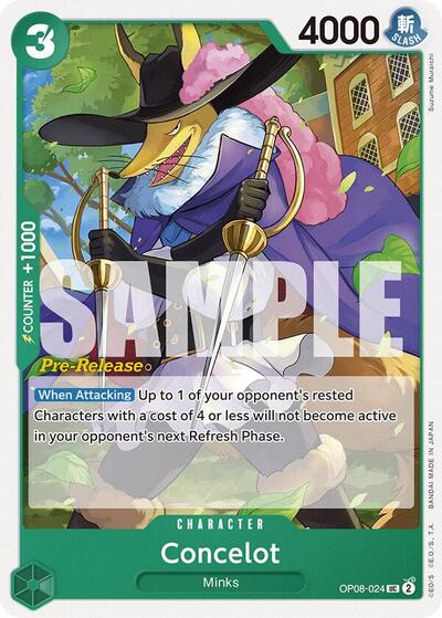 Concelot #OP08-024 Two Legends Pre-Release Cards