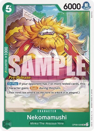 Nekomamushi #OP08-028 Two Legends Pre-Release Cards