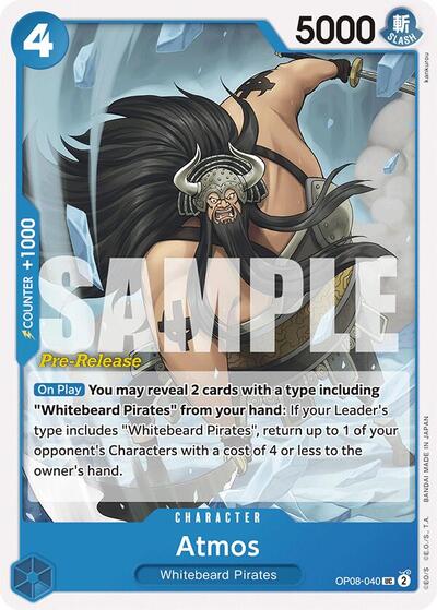 Atmos #OP08-040 Two Legends Pre-Release Cards