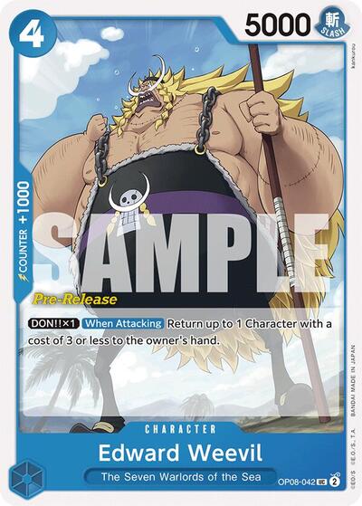 Edward Weevil #OP08-042 Two Legends Pre-Release Cards