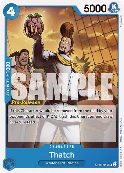 Thatch #OP08-045 Two Legends Pre-Release Cards