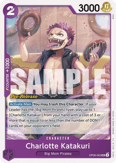 Charlotte Katakuri #OP08-062 Two Legends Pre-Release Cards