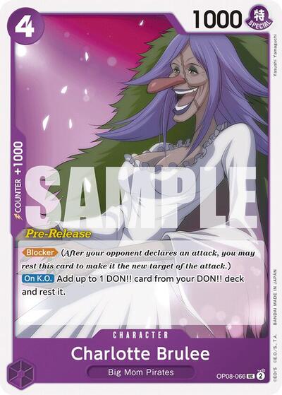 Charlotte Brulee #OP08-066 Two Legends Pre-Release Cards