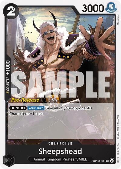 Sheepshead #OP08-083 Two Legends Pre-Release Cards