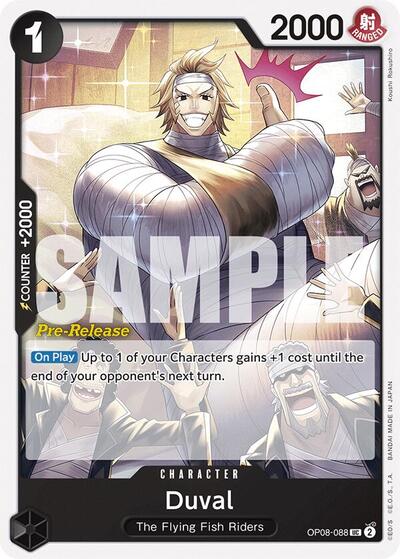 Duval #OP08-088 Two Legends Pre-Release Cards
