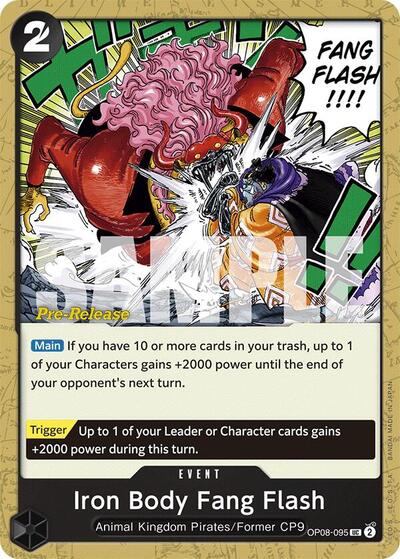 Iron Body Fang Flash #OP08-095 Two Legends Pre-Release Cards