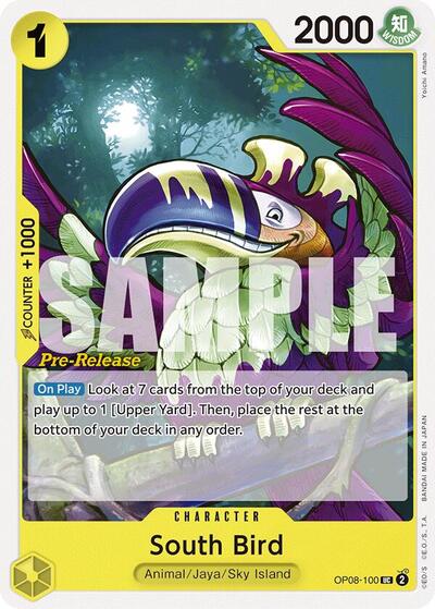 South Bird #OP08-100 Two Legends Pre-Release Cards