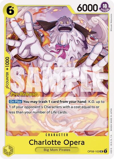 Charlotte Opera #OP08-102 Two Legends Pre-Release Cards