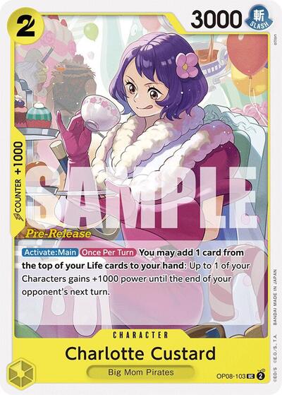 Charlotte Custard #OP08-103 Two Legends Pre-Release Cards