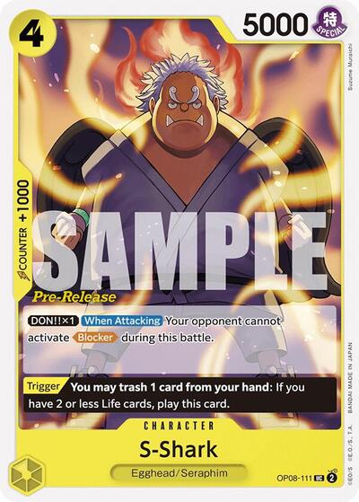 S-Shark #OP08-111 Two Legends Pre-Release Cards