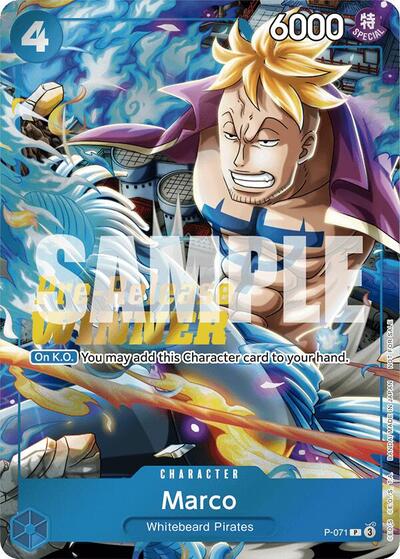 Marco (Two Legends Pre-Release Winner) #P-071 One Piece Promotion Cards