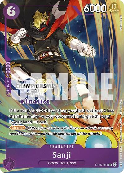 Sanji (Championship 2024 Finalist Card Set) #OP07-064 One Piece Promotion Cards