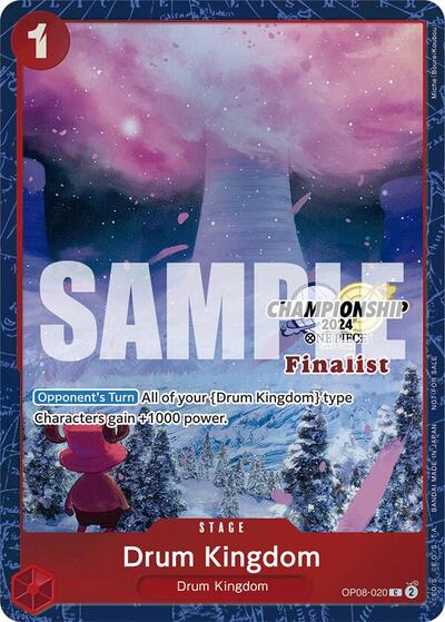 Drum Kingdom (Championship 2024 Finalist Card Set) #OP08-020 One Piece Promotion Cards