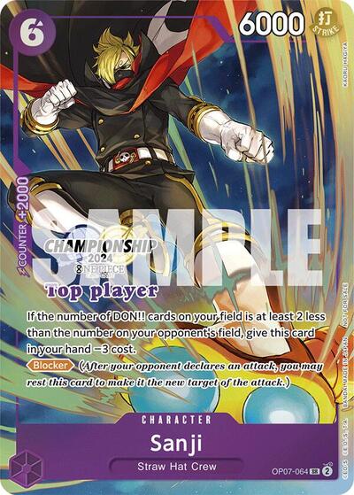 Sanji (Championship 2024 Top Player Pack) #OP07-064 One Piece Promotion Cards