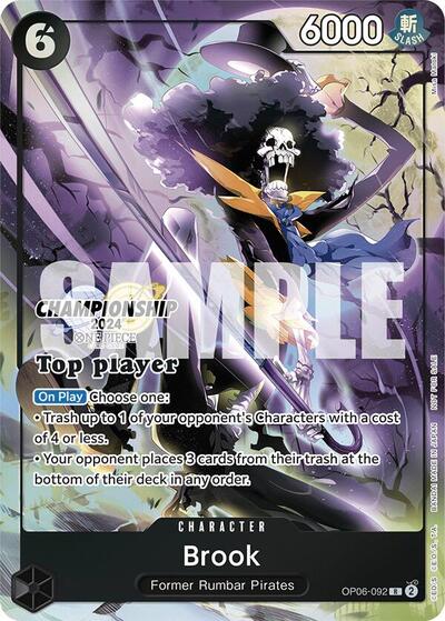 Brook (Championship 2024 Top Player Pack) #OP06-092 One Piece Promotion Cards