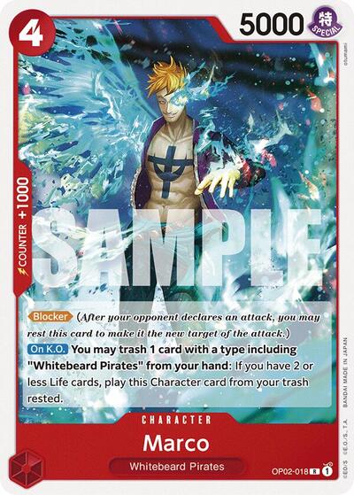 Marco #OP02-018 Starter Deck 15: RED Edward.Newgate
