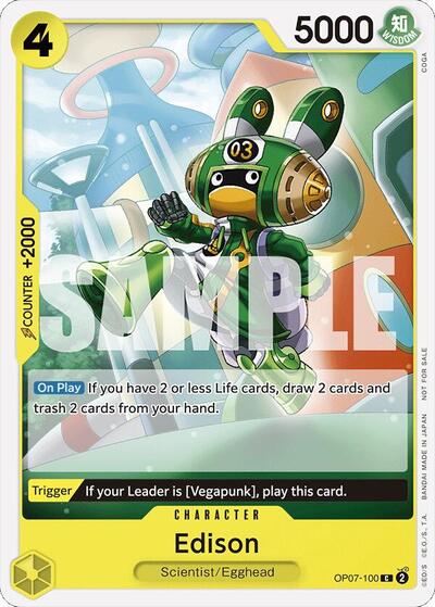 Edison (Tournament Pack 2024 Oct.-Dec.) #OP07-100 One Piece Promotion Cards